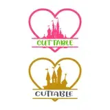 Heart Castle Split Cuttable Frame Design