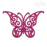Floral Butterfly Embroidery Design