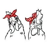 Hen Bandana SVG Cuttable Design