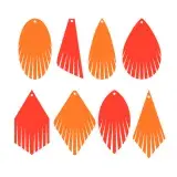 Fringe Earrings SVG Cuttable Design