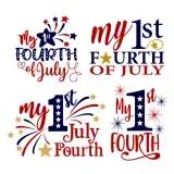 My 1st Fourth of July SVG Cuttable Design