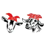 Bandana Goat SVG Cuttable Design