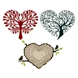 Tree Heart SVG Cuttable Design