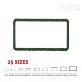 Rounded Rectangle Embroidery Design