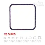 Rounded Square Embroidery Design