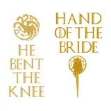 Games of Thrones Wedding - He Bet the Knee - Hand of the Bride SVG Cuttable Designs