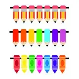 Crayons Pencils Banner Border SVG Cuttable Design