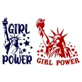 Girl Power Statue of Liberty SVG Cuttable Design