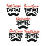 School First Second Third Fourth Grade Kindergarten Dude SVG Cuttable Design