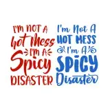 I'm Not a Hot Mess I'm a Spicy Disaster SVG Cuttable Design