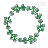 Cotton Wreath Embroidery Design