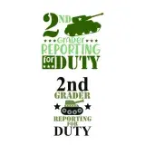 2nd Grader Reporting Duty SVG Cuttable Design