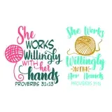 She Works Willingly with Her Hands SVG Cuttable Design
