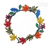 Fall Wreath Embroidery Design