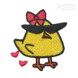 Cool Chick Embroidery Design