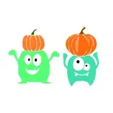 Pumpkin Monster SVG Cuttable Design