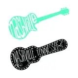 Nashville Tennessee Guitar SVG Cuttable Design