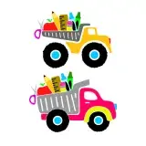 School Dump Truck SVG Cuttable Design