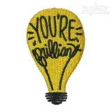 You're Brilliant Lightbulb Embroidery Design