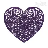 Floral Kaleidoscope Heart Embroidery Design