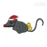 Christmas Mouse Embroidery Design