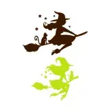 Flying Witch SVG Cuttable Design