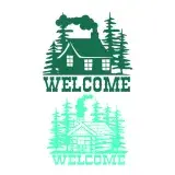 Welcome Log Cabin SVG Cuttable Design