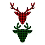 Lumberjack Deer Silhouette SVG Cuttable Design