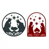 Christmas Nativity Scene SVG Cuttable Design