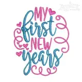 My First New Year Embroidery Design