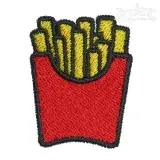 French Fries Embroidery Design