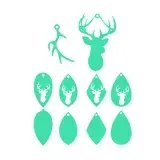 Deer Earrings SVG Cuttable Design