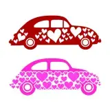 Love Heart Bug Cuttable Design