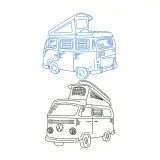 VW Volkswagen Van Cuttable Design