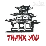 Chinese Thanks Temple Embroidery Design