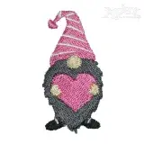 Valentine Gnome Embroidery Design