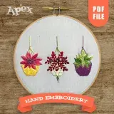 Hanging Plants Hand Embroidery Pattern