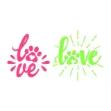Dog Paw Love SVG Cuttable Design