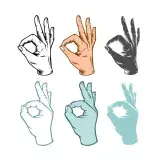 Okay Hand SVG Cuttable Design