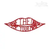 Save The Drama Lips Embroidery Design