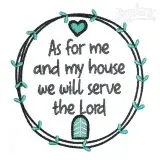 As For Me Embroidery Design