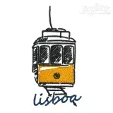 Lisbon Tram Embroidery Design