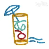 Lemonade Line Embroidery Design