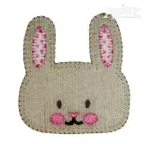 Easter Bunny Face Applique Embroidery Design