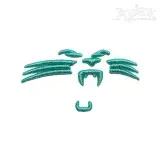 Panther Face 3D Puff Embroidery Design