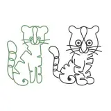 Cartoon Tiger Cuttable Design