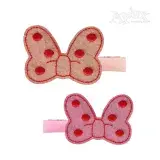 Polka Dot Hair Bow Feltie ITH Embroidery Design