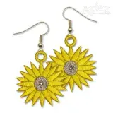 Sunflower Earrings Free Standing Lace ITH Embroidery Design