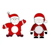 Christmas Santa Claus Monogram Cuttable Frames