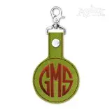 Circle Keychain ITH Embroidery Design